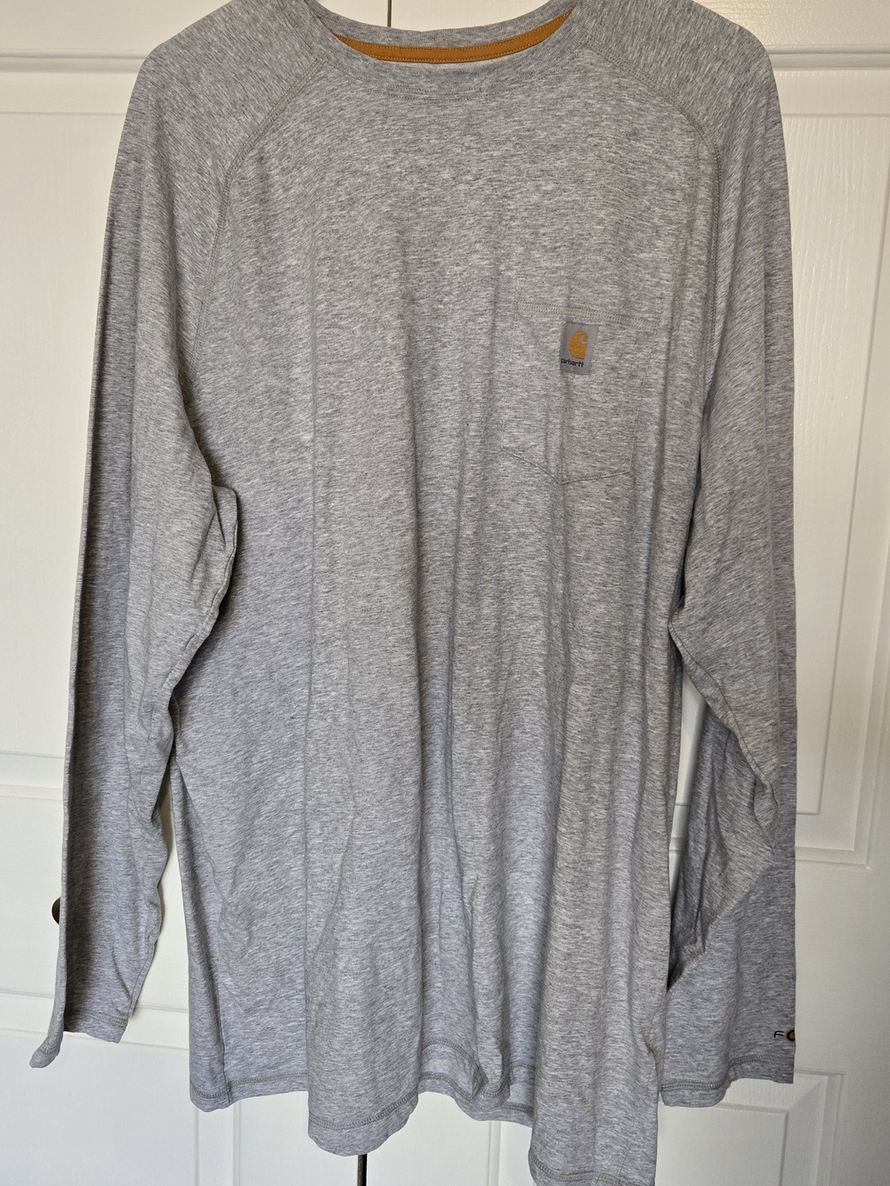 Carhartt Force Relaxed Fit Long Sleeve Pocket Shirt Gray 2XL Tall 2XLT